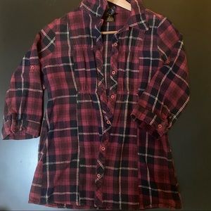 Mine // Mid Sleeve Maroon Flannel L